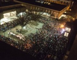 Over 2000 people flock to UNC Chapel Hill for a candelight vigil, a testament to how many lives were touched by three dynamic individuals.